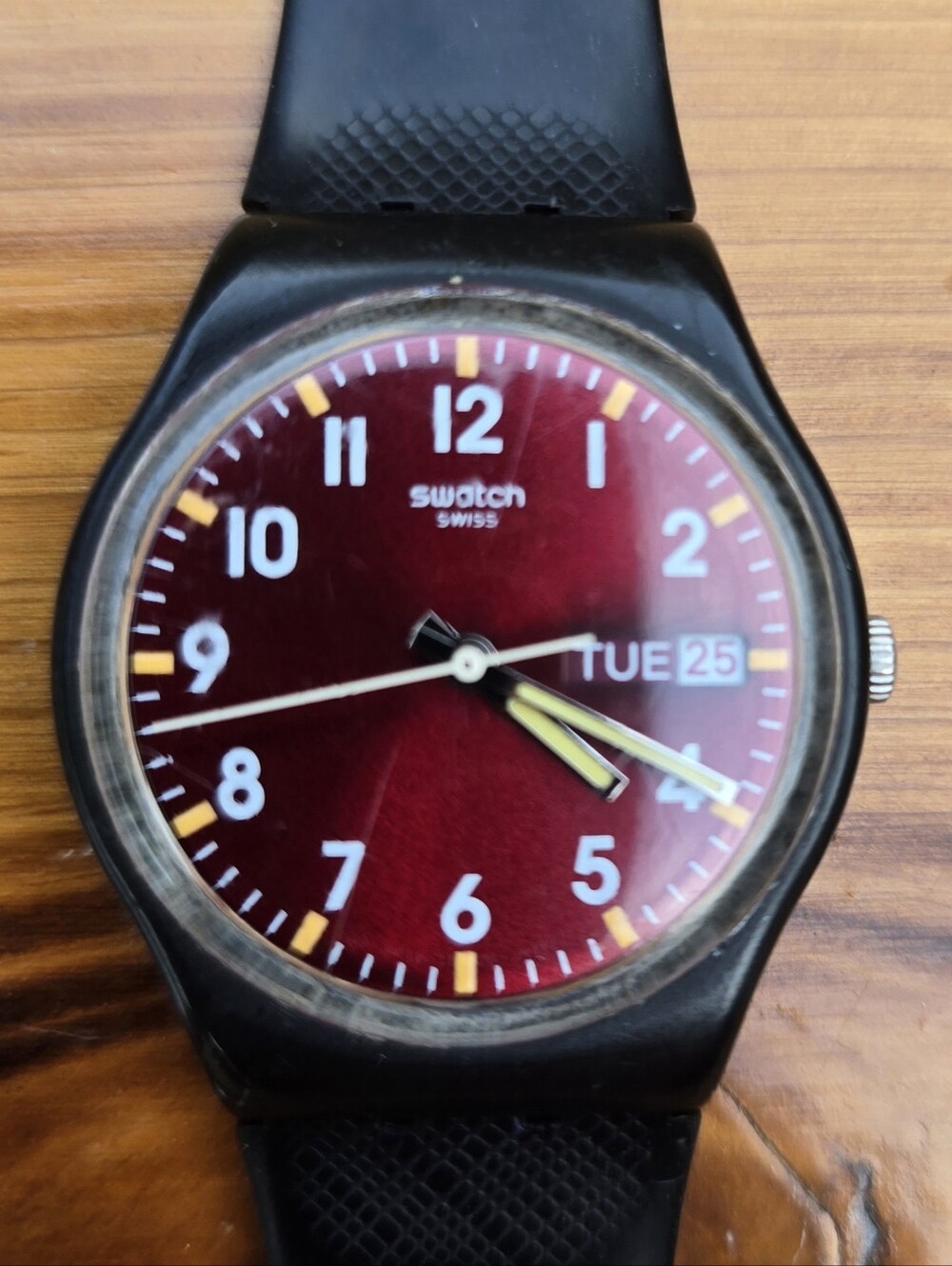 Swatch Originals Gent "Sir Red" (Model: GB753 / SO28B704) Unisex New Battery